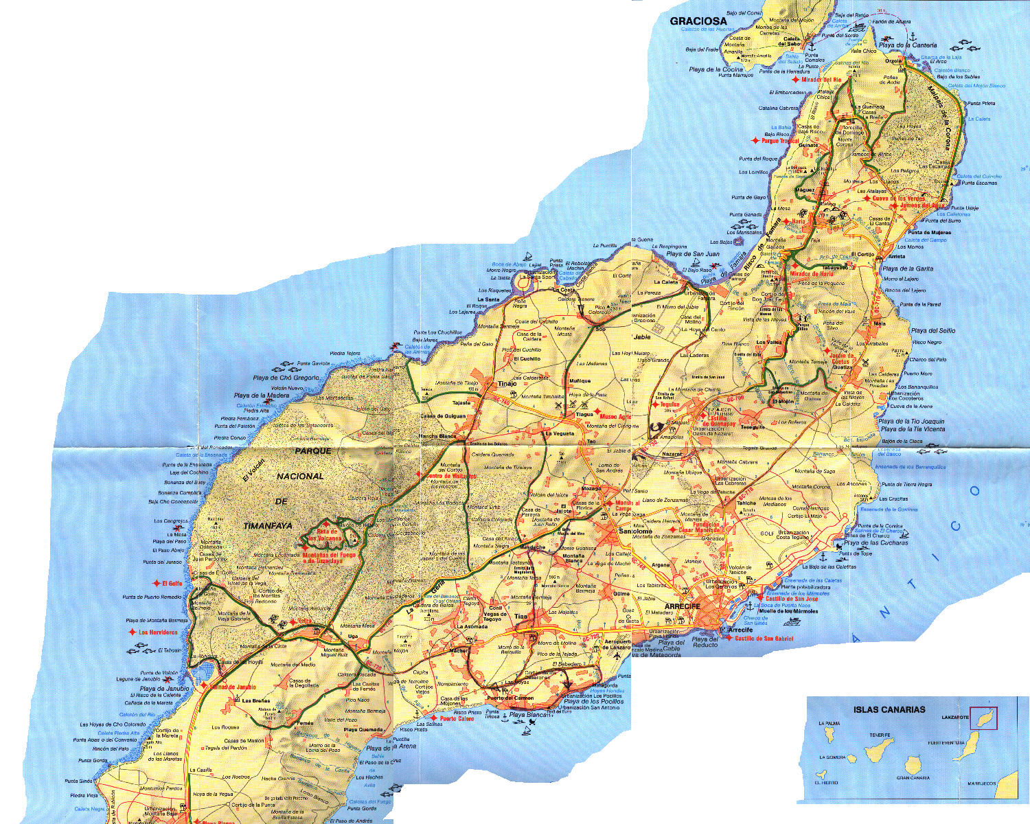 Lanzarote Karte